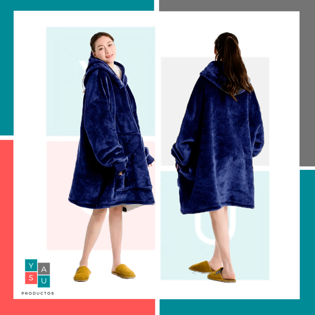 Buzo azul liso sale