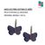Ganchos para cortina de baño resina X12 Mariposas violetas - comprar online