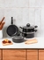 Batería De Cocina 7 Piezas Inducción Negro (2DA) - comprar online