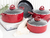 Batería de Cocina 7 Pzas Induccion Roja (2DA) - tienda online
