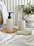 Set baño 3 piezas textura beige poliresina - Ganga Home