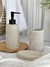 Set baño 3 piezas textura beige poliresina - comprar online
