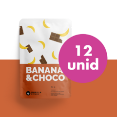 Pack de 12 unidades da Banana-passa com Chocolate 60g