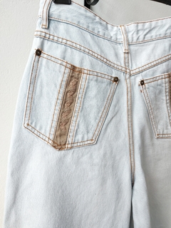 Mom jeans vintage bordada (34) - loja online