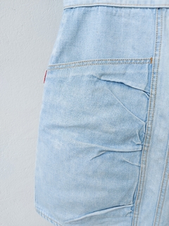 Saia jeans recortes (P)