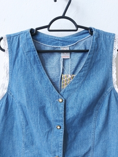 Blusa jeans botões (M/G) - comprar online