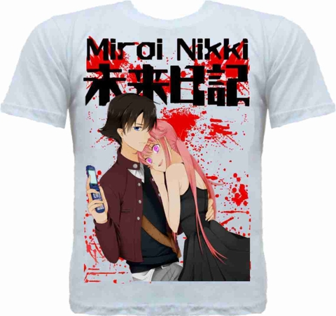 Yukiteru Amano Camiseta 100% Algodão Mirai Nikki Anime Mirai Nikki  Personagens Manga Raidendesigner Japonês Raiden Designer Shop - AliExpress