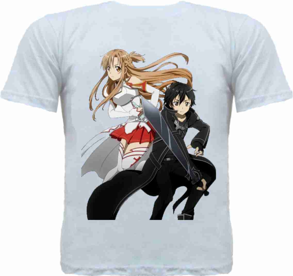 Camisa Camiseta Anime Sword Art Online Kirito Asuna 19 em Promoção na  Americanas