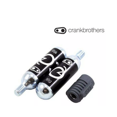 TUBO CO2 COMPRIMIDO CRANKBROTHERS 2 UNIDADES DE 16G COM BICO INFLADOR