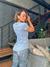 Blusa Dry Fit Janice Azul Garoa na internet