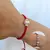 PULSERA GAMUZA ROJA CON 1 BOLITA