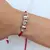 PULSERA GAMUZA ROJA CON 3 BOLITAS - comprar online