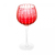 Conjunto 2 Taças para Vinho de Vidro Orquídea Vermelho 450ml na internet