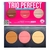 Paleta Trio Perfect com três tonalidades: contorno, blush e iluminador, embalagem colorida da Dermachem.