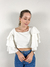 Cropped com Babados Feminino Branco