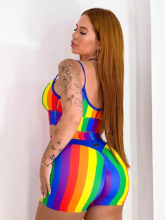Butt Scrunch Top and Shorts Rainbow Set - buy online