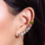 BRINCO EAR CUFF OVAL E GOTA CRISTAL NO OURO na internet