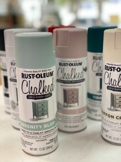 aerosol chalked rust oleum