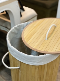 Cesto plegable de bambú redondo - comprar online