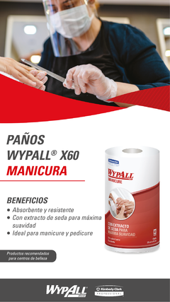 Paños Descartables Manicuría Wypall X 88 Hojas - comprar online