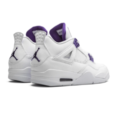 Air Jordan 4 Branco/Roxo Metallic Purple