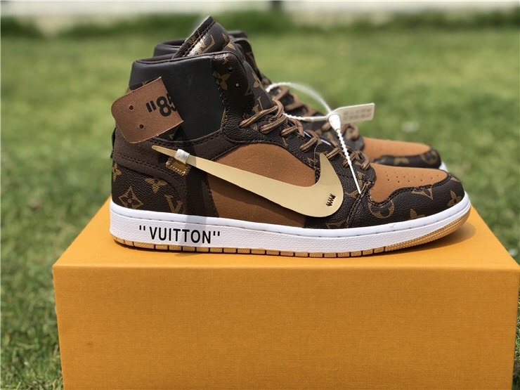 Air Jordan 1 high - Off White Custom Louis Vuitton