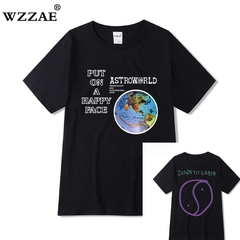 Travis Scott Lollapalooza Astroworld Smiley World Camiseta - loja online