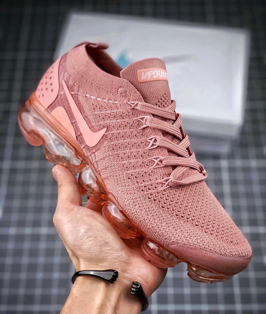 Nike air vapormax flyknit 2 discount women's rust pink