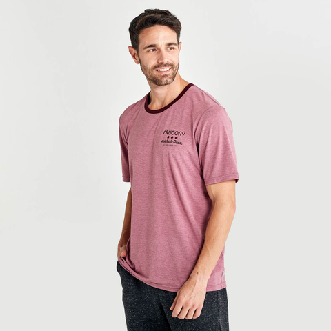 REMERA HOMBRE MANGA CORTA RESTED BORDEAUX