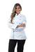Jaqueta Chef feminina com friso preto