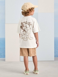 Camiseta Manga Curta Off White Disney "Mickey e Pluto" - Estrelinha Baby Kids