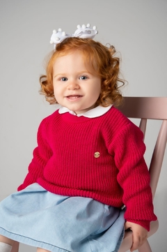 Blusa De Tricot Antialérgico Infantil Pink