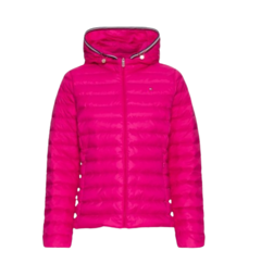 JAQUETA PUFFER TOMMY HILFIGER FEMININA FALL BASICS PINK