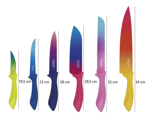 Set Cuchillos Colores