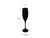 Set X6 Copas Copa Barone Vidrio Negras Champagne 190ml - comprar online