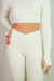 Legging cross canelado fosco off white - comprar online