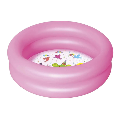 BESTWAY PISCINA INFLABLE 2 ANILLOS 51061 61X15 CM ROSA