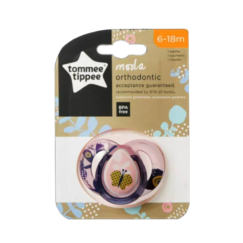 TOMMEE TIPPEE CHUPETE MODA ANATOMICO DECORADO NENA X 1 UNIDAD 6 18M
