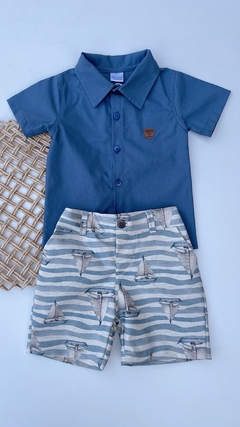 Conjunto bermuda barco infantil