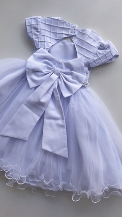 Vestido batizado quadriculado borboletas infantil na internet