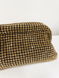 Bolsa Festa Clutch Strass Dourada - loja online