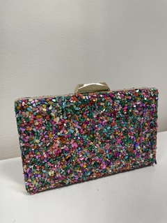 Bolsa Festa Clutch Pedraria Colorida - comprar online