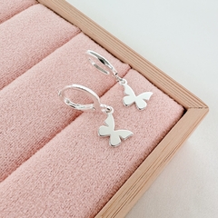 Mini argola borboleta prata - comprar online