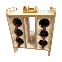 Vinoteca Mueble bodega Cava - Repisa Vino Botellas Copas - Original - MJMADERAS