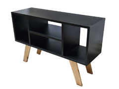 Mesa Ratona + Rack De Tv Escandinavo Nordico En Negro - comprar online