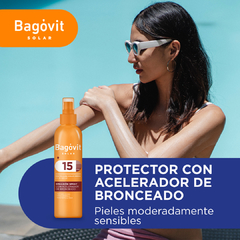 Bagóvit Solar Acelerador Bronceado Spray FPS 15 x 200 - tienda online