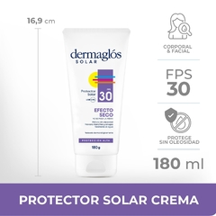 DERMAGLOS PROTECTOR SOLAR FPS 30 EFECTO SECO 180 GR - Farmacia Manes