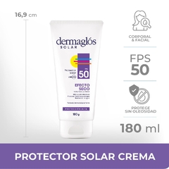DERMAGLOS PROTECTOR SOLAR FPS 50 EFECTO SECO 180 GR - Farmacia Manes