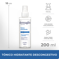 DERMAGLOS FACIAL TONICO HIDRATANTE DESCONGESTIVO 200 ml - comprar online