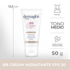 Dermaglos facial Crema con color BB Cream Tono Medio con FPS 30 - tienda online